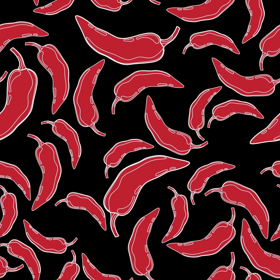 Pepper vector seamless pattern.