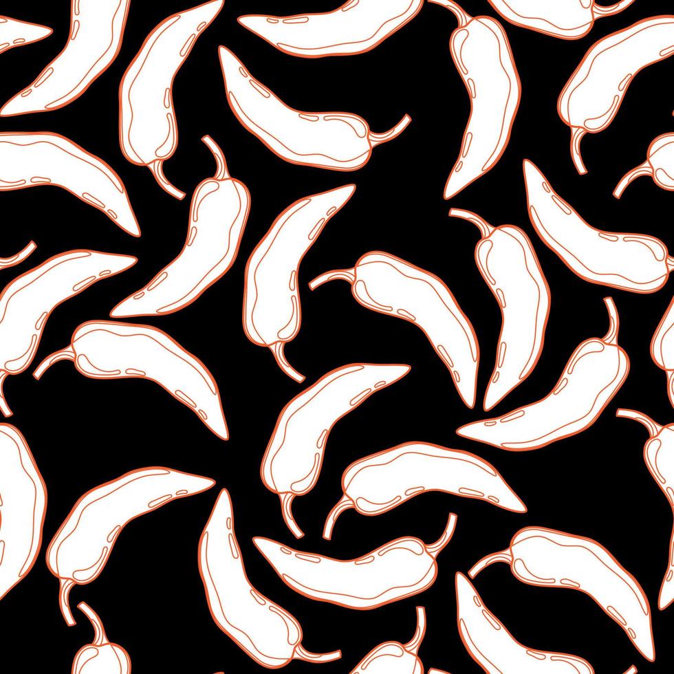Pepper vector seamless pattern.