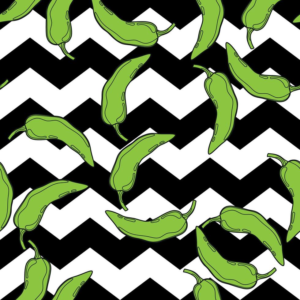 Pepper vector seamless pattern.