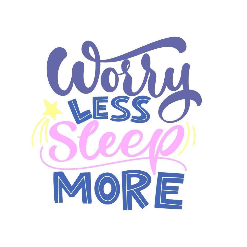 Funny sleep and good night quotes. vector