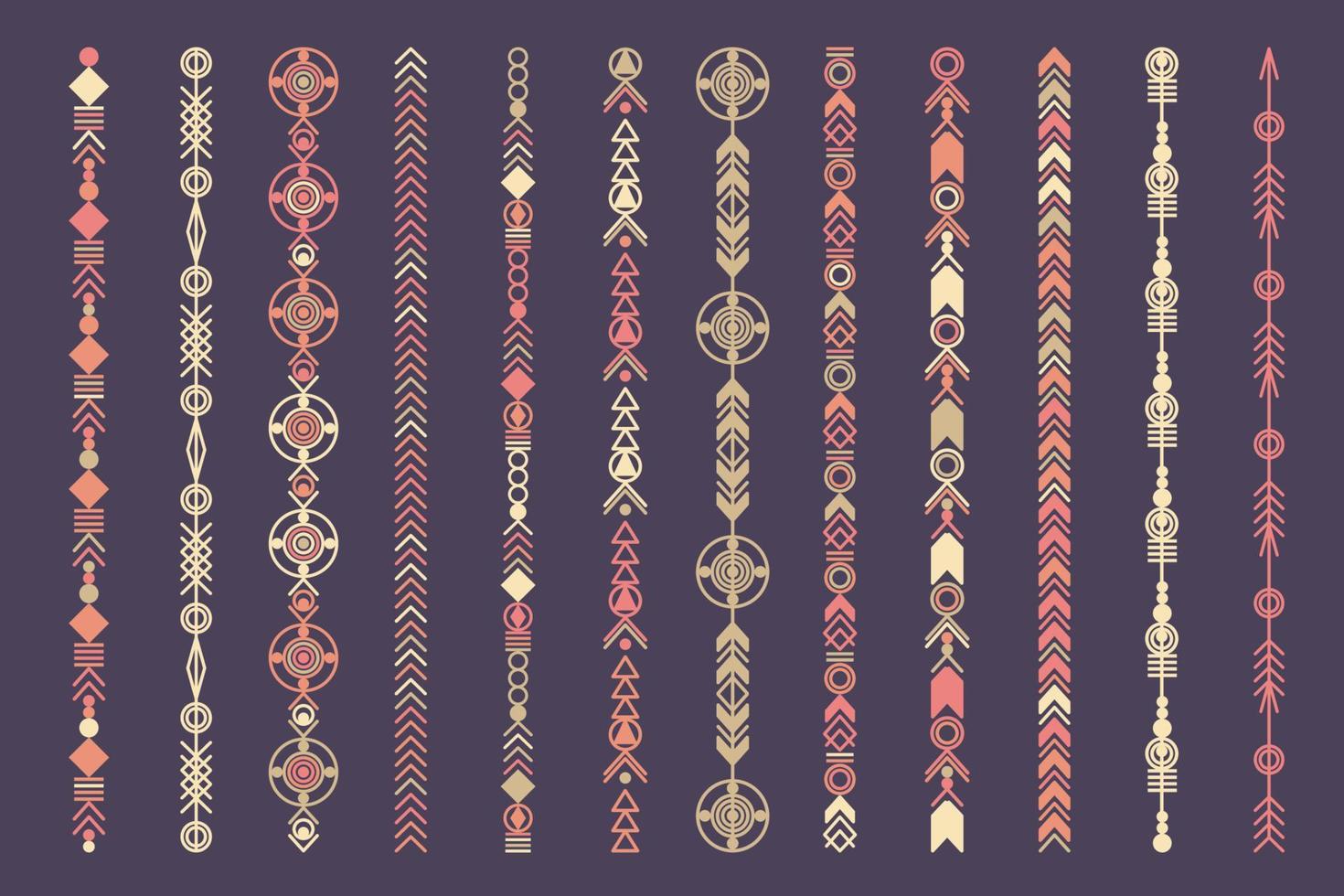 Boho fashion style pattern vector