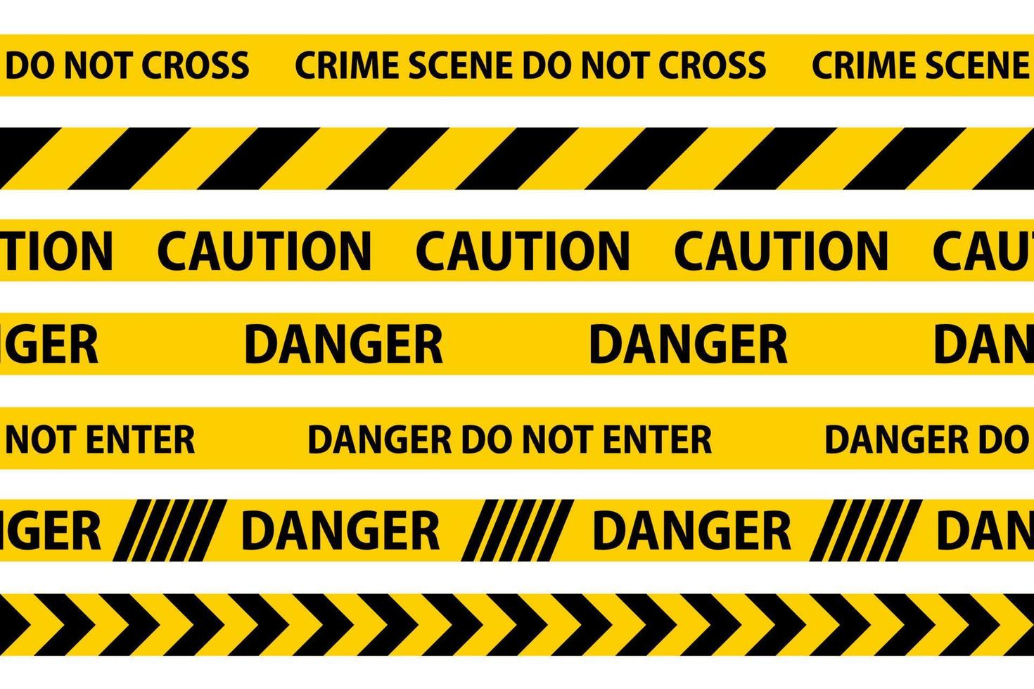 Danger, caution and warning seamless tapes. 12732752 Vector Art at Vecteezy