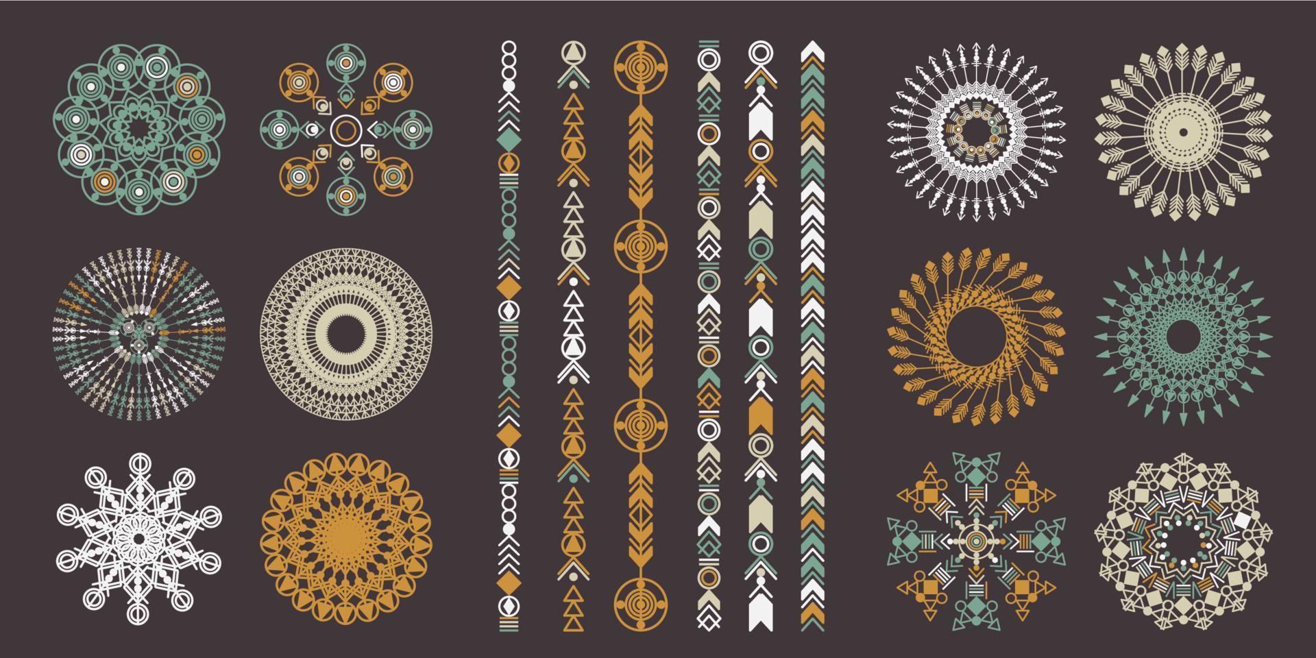 Boho fashion style pattern vector