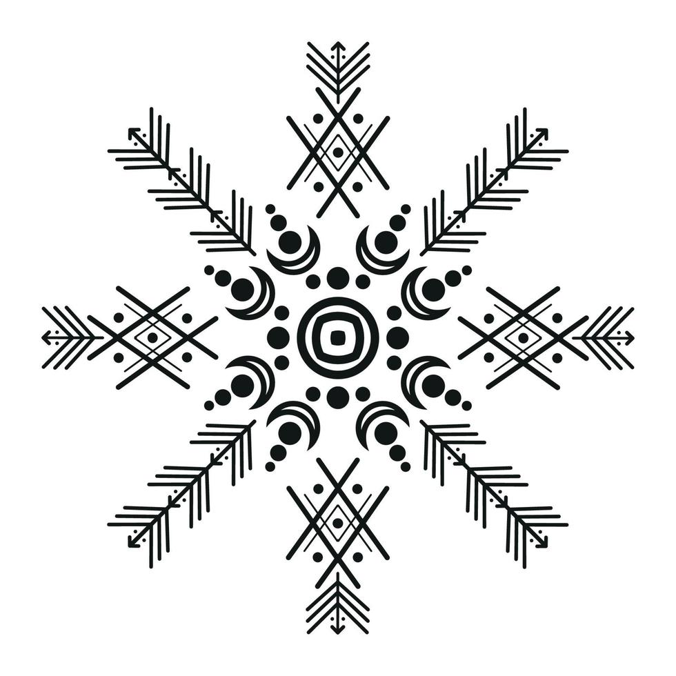 Set of Tribal style ornaments and arrows. vector