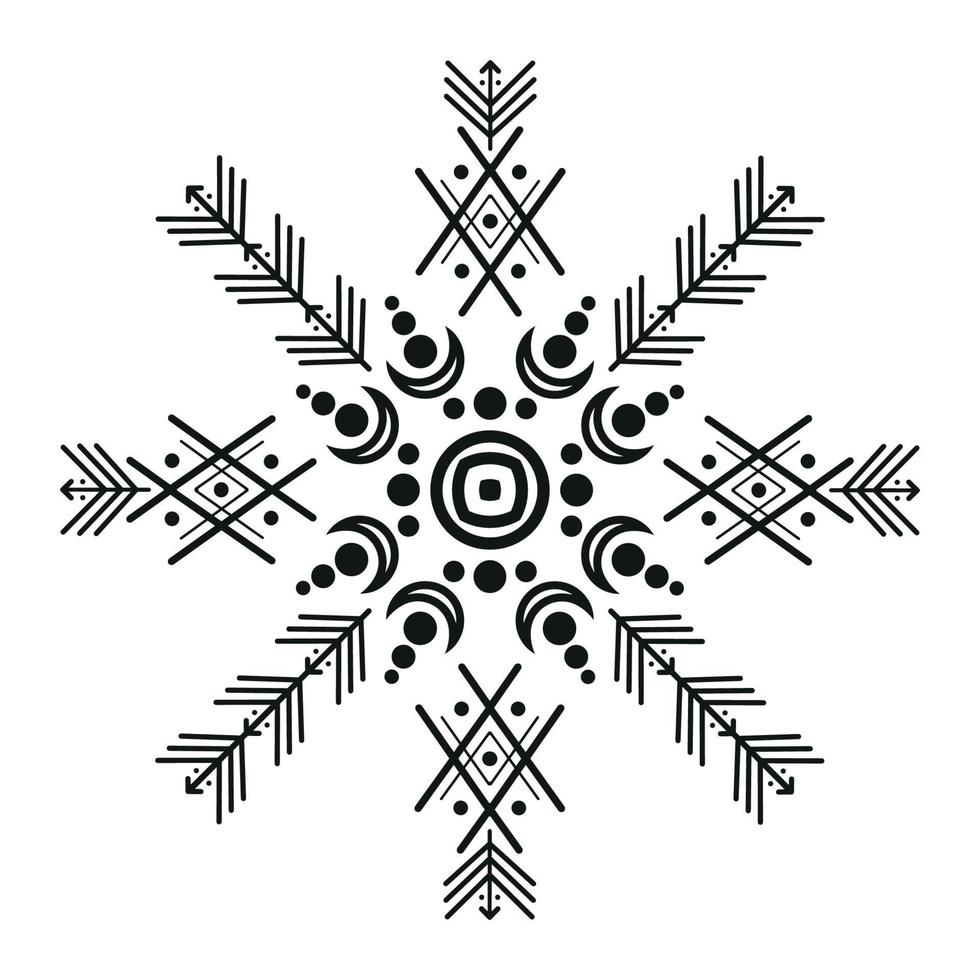 Set of Tribal style ornaments and arrows. vector