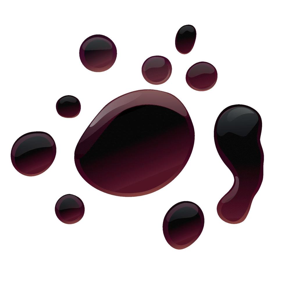 Soy sauce brown puddles vector