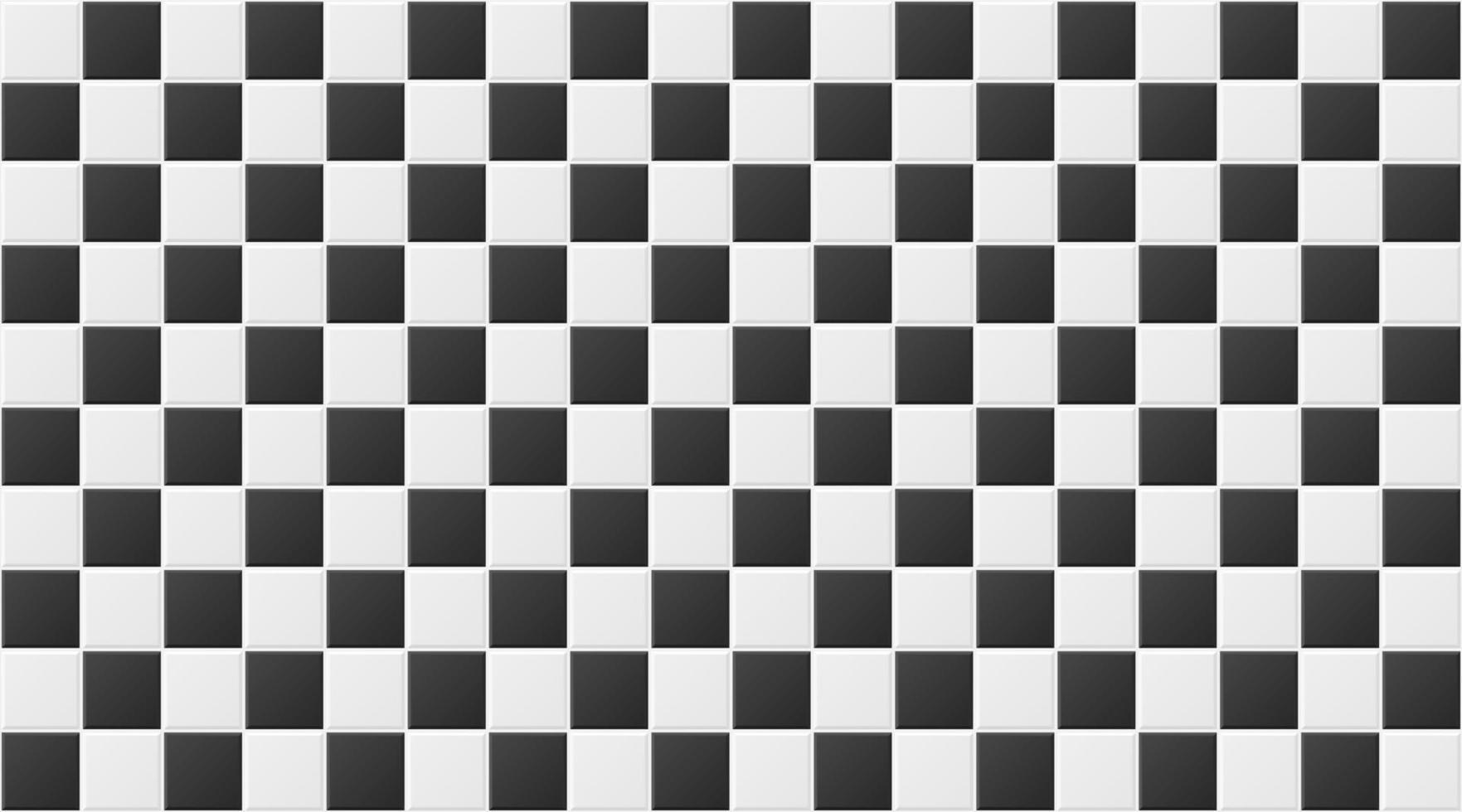 Seamless black and white checkered tile square pattern. Wallpaper, Print. Vector illustration.