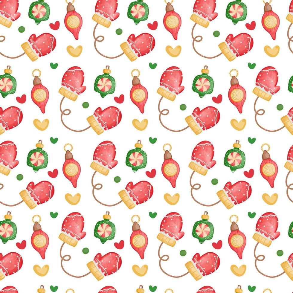 Winter Decoration Seamless Pattern, Vector Illustration Background
