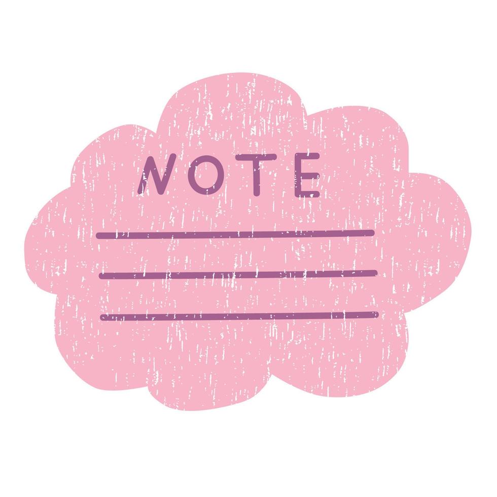 Cute memo template. Notes sticker for diary or office. vector