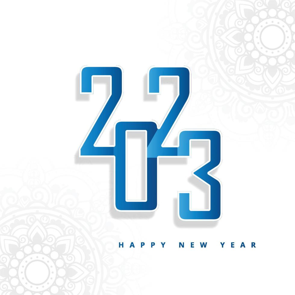 Beautiful greeting style happy new year 2023 background vector