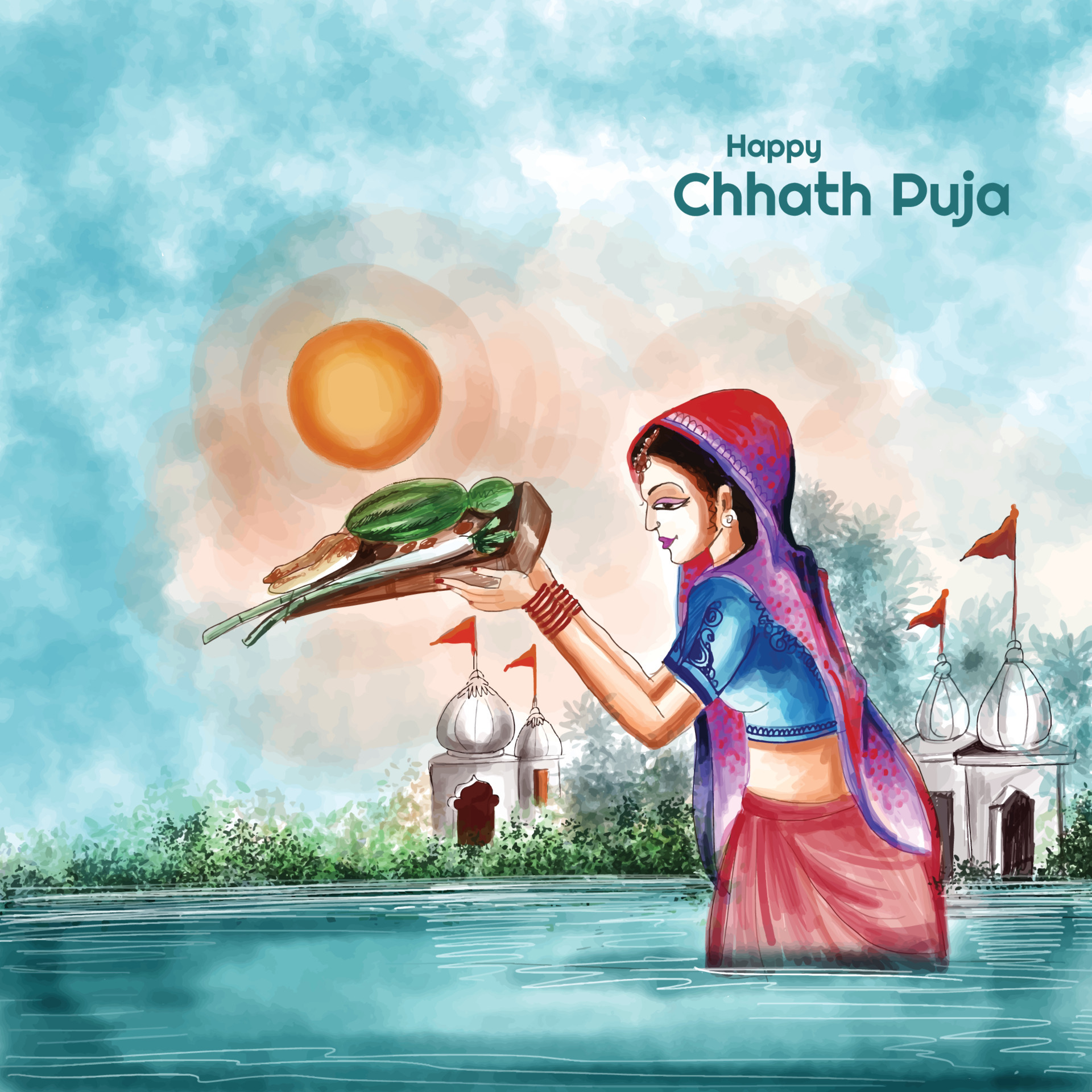 Happy Chhath Puja Photo Editing Background With Girl Picsart Photoshop  Chhath  puja photo Editing background Photo editing