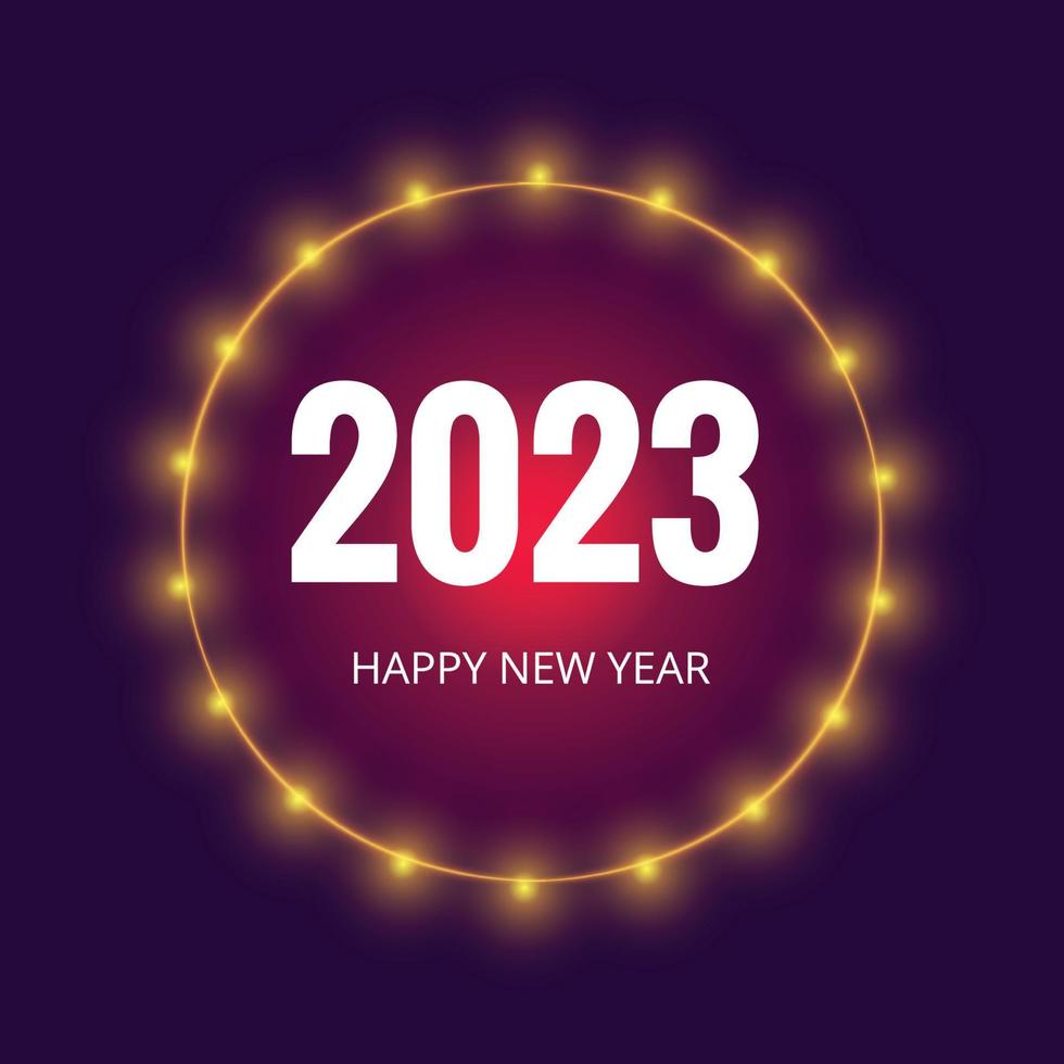Fondo de tarjeta de festival de celebración de año nuevo feliz 2023 vector