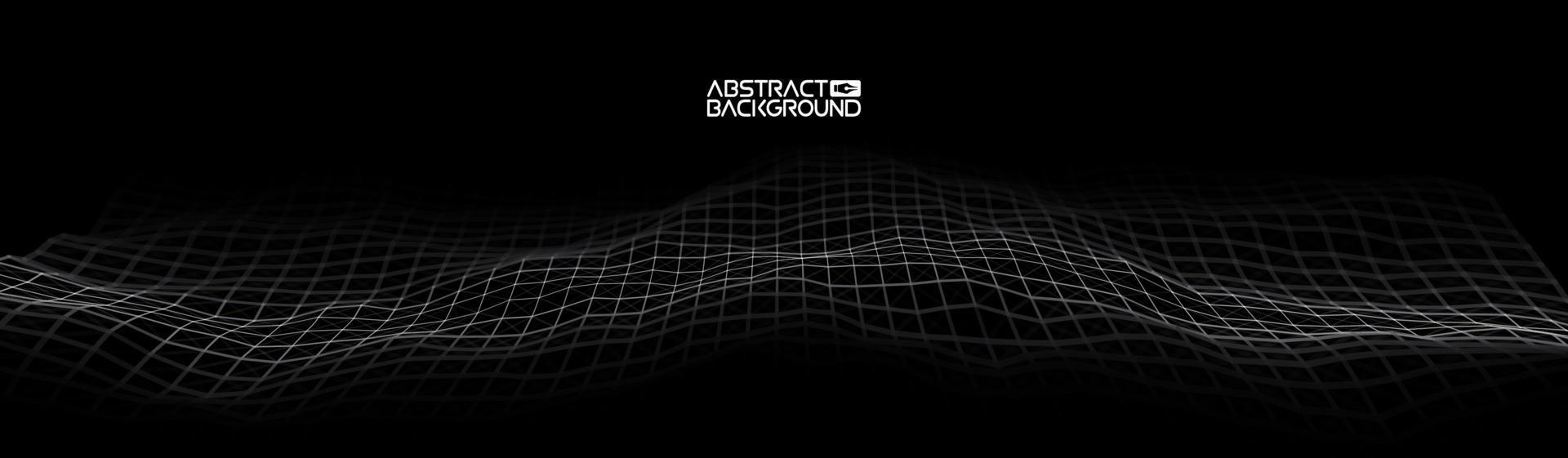 3D glowing abstract digital wave particles. Futuristic vector illustration. HUD element. Technology concept. Abstract background.