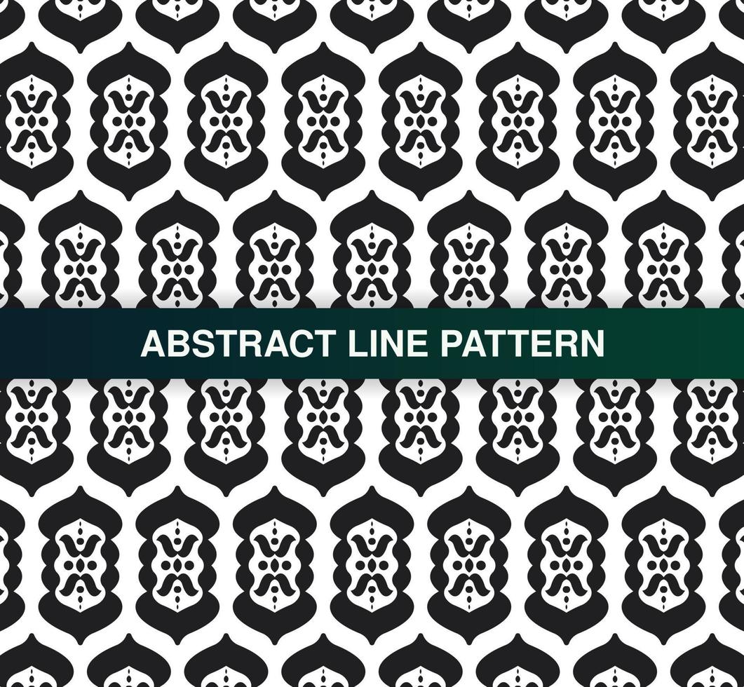 flat ornament line pattern design vector