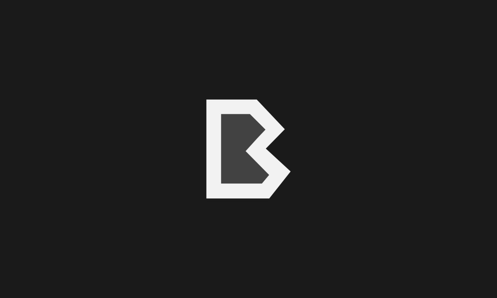 b letra logo diseño vector ilustración moderno monograma icono