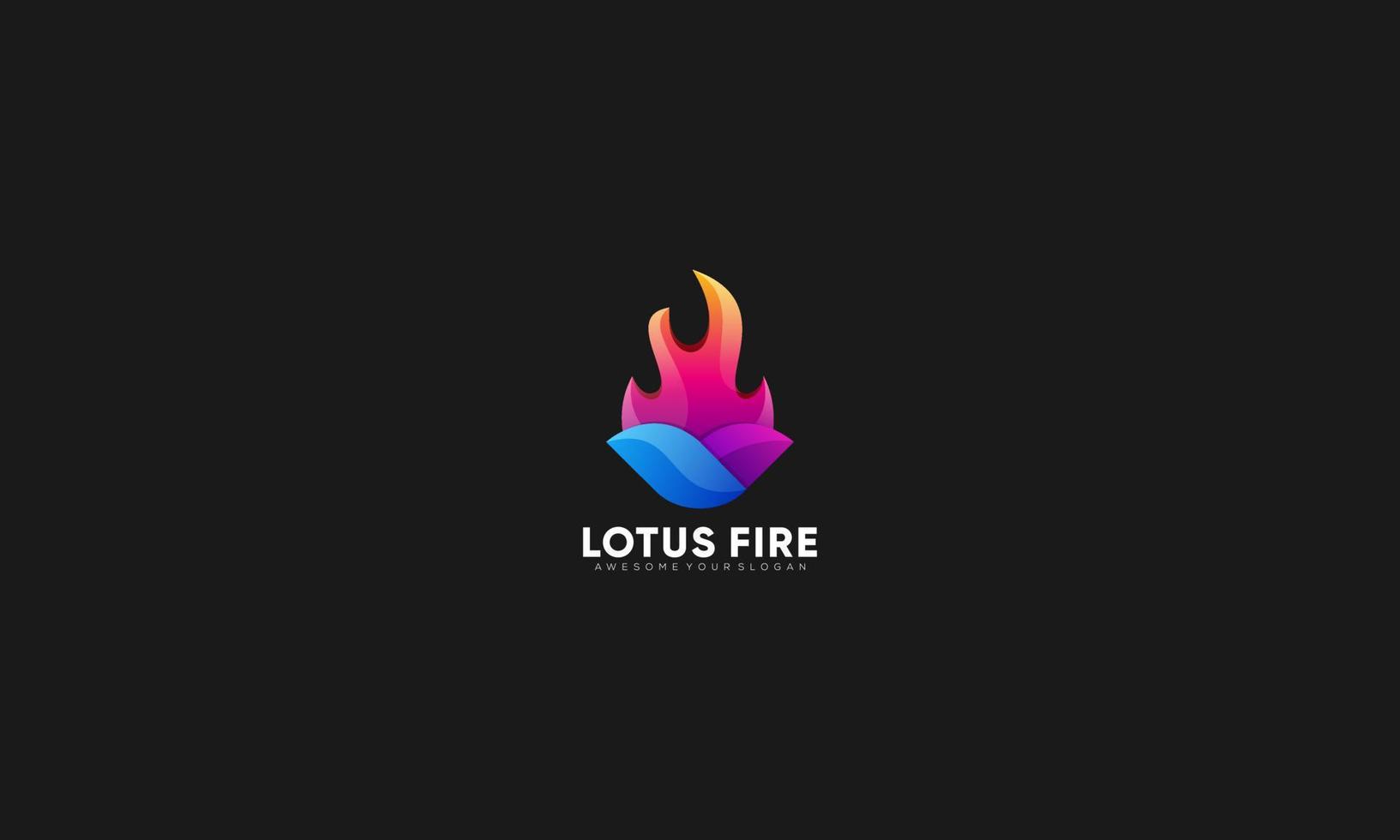 Lotus and flame fire logo icon suitable for spa ,wellness, and salon business vector