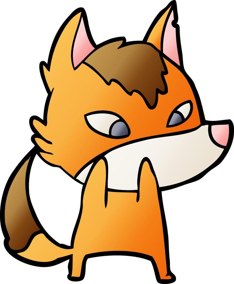 Vector fox character in cartoon style