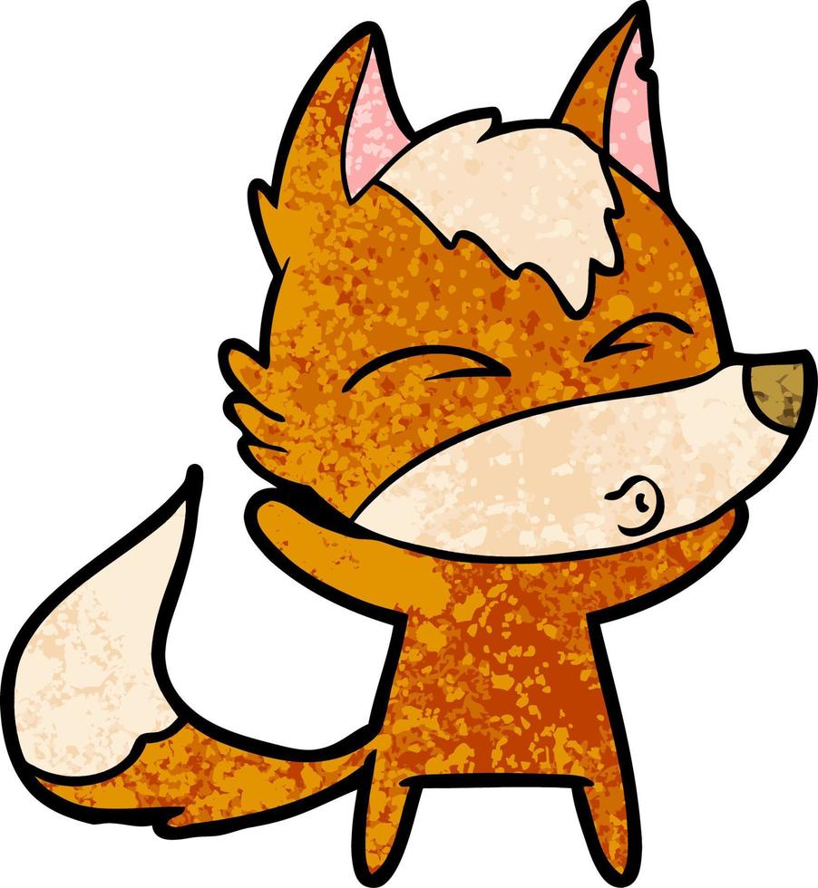 Vector fox in cartoon style