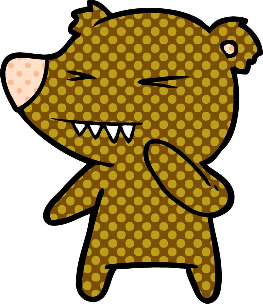 Vector bear in cartoon style