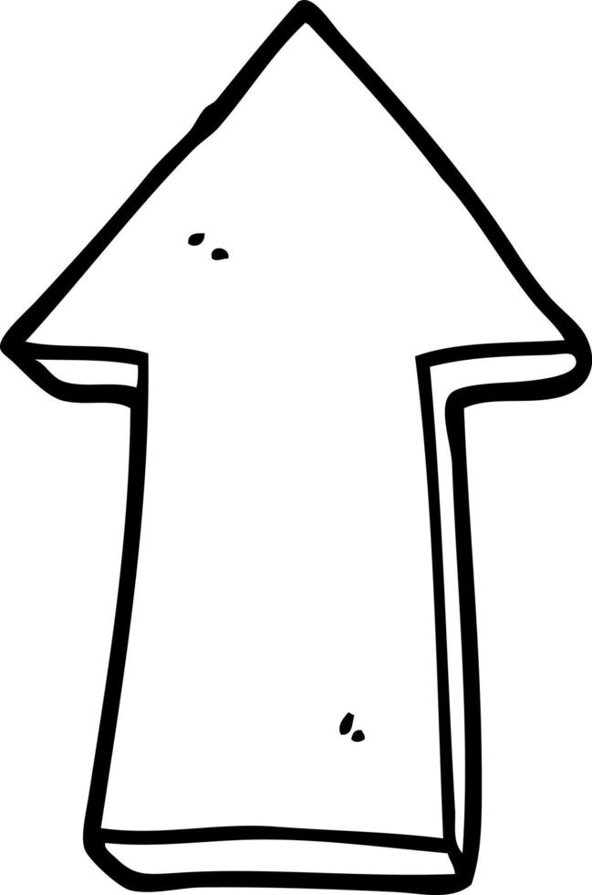 line drawing cartoon arrow vector