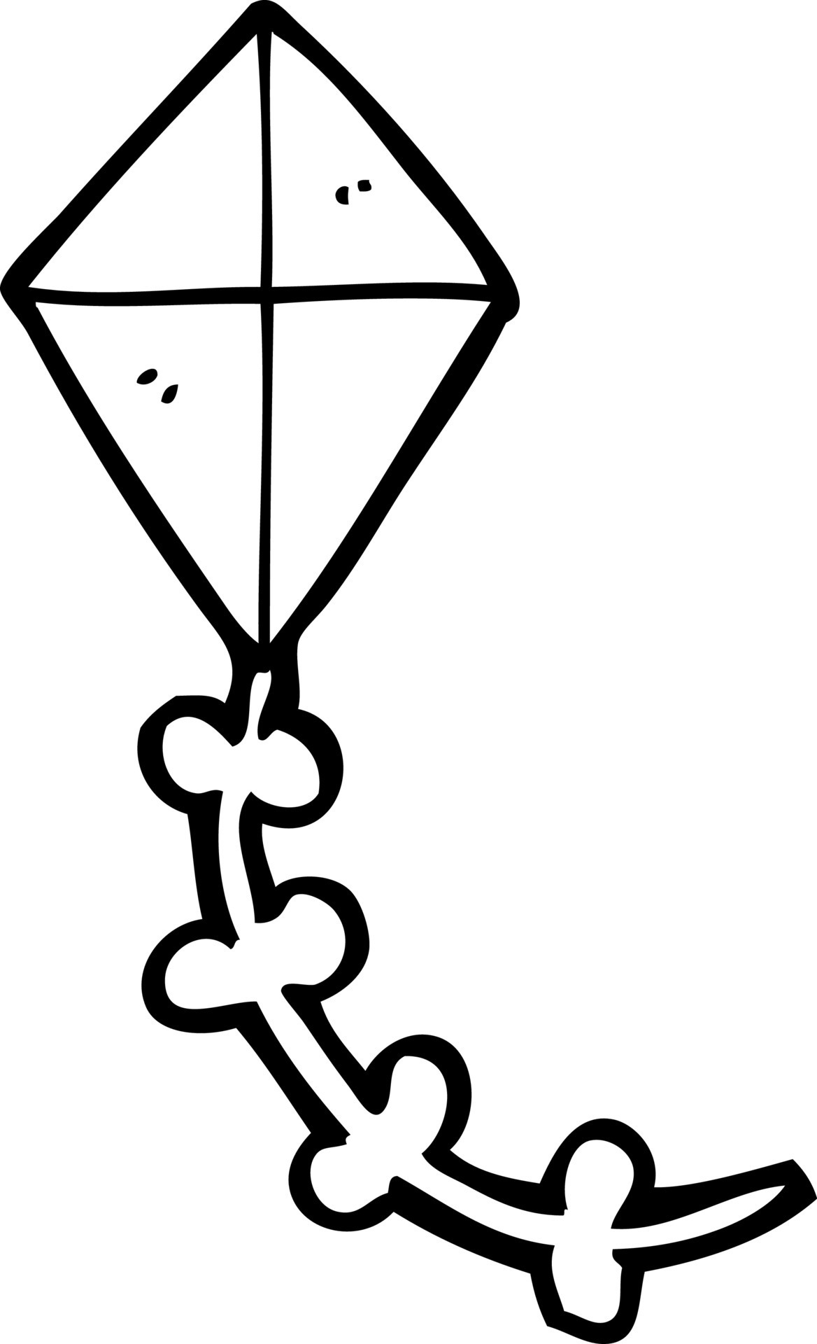 line drawing cartoon kite 12733382 Vector Art at Vecteezy