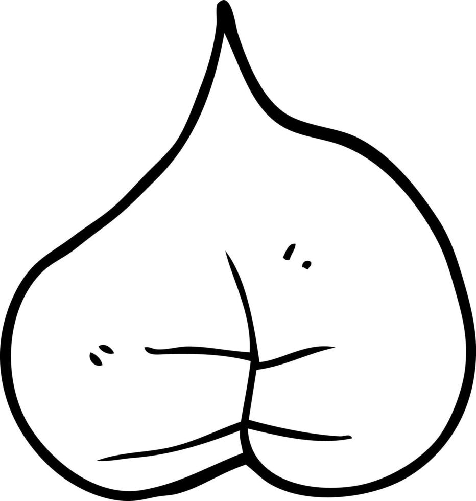 line drawing cartoon leaf vector