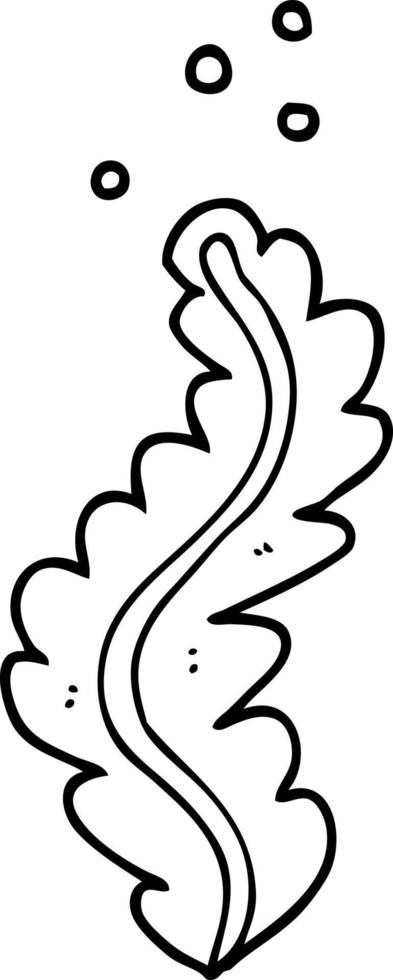 line drawing cartoon seaweed vector