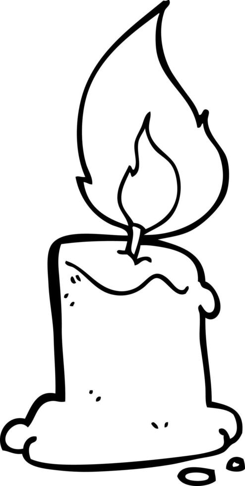 line drawing cartoon candle 12733432 Vector Art at Vecteezy