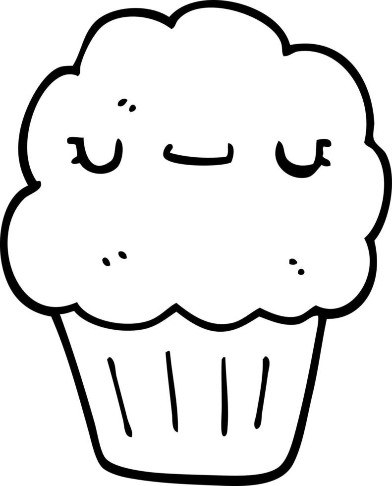 line drawing cartoon muffin 12733531 Vector Art at Vecteezy