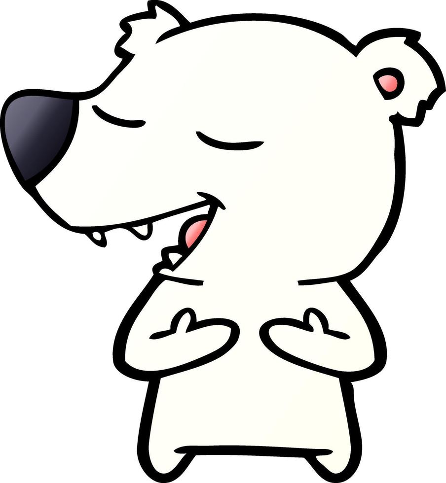 Vector polar bear character in cartoon style