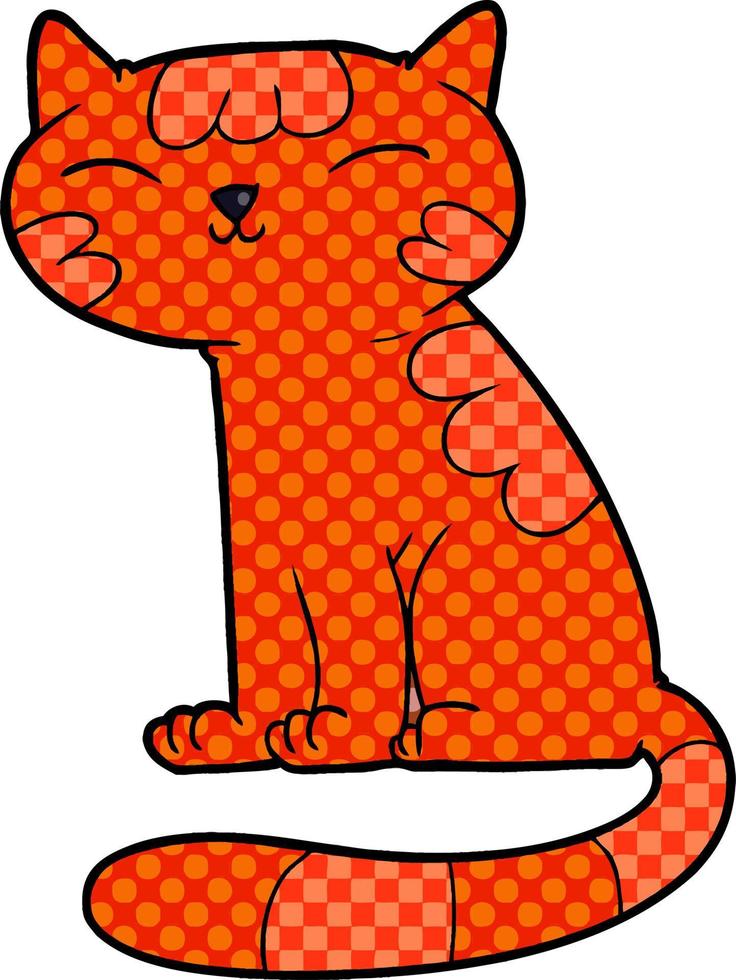 personaje de gato vectorial en estilo de dibujos animados vector