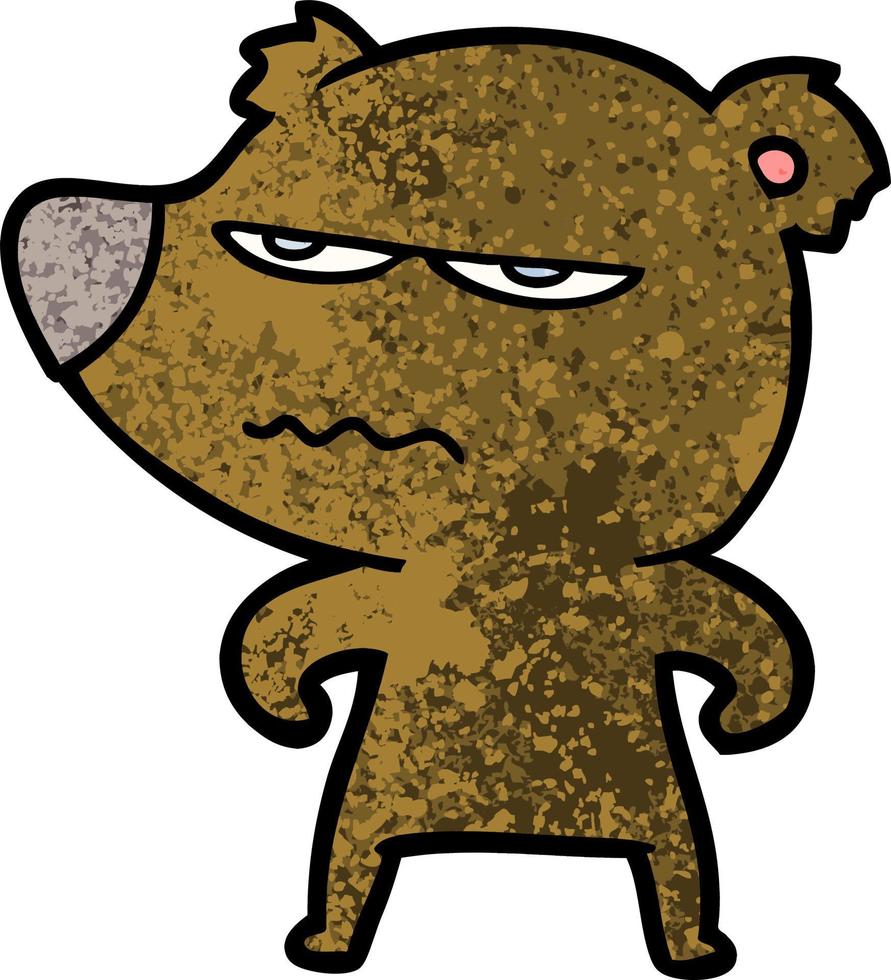 personaje de oso vectorial en estilo de dibujos animados vector