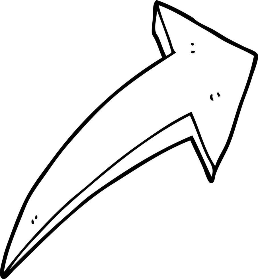 line drawing cartoon arrow vector