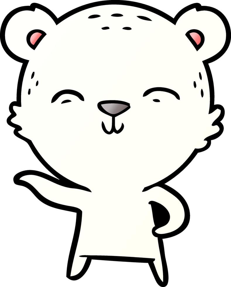 Vector polar bear in cartoon style