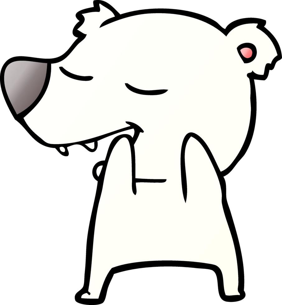 Vector polar bear character in cartoon style