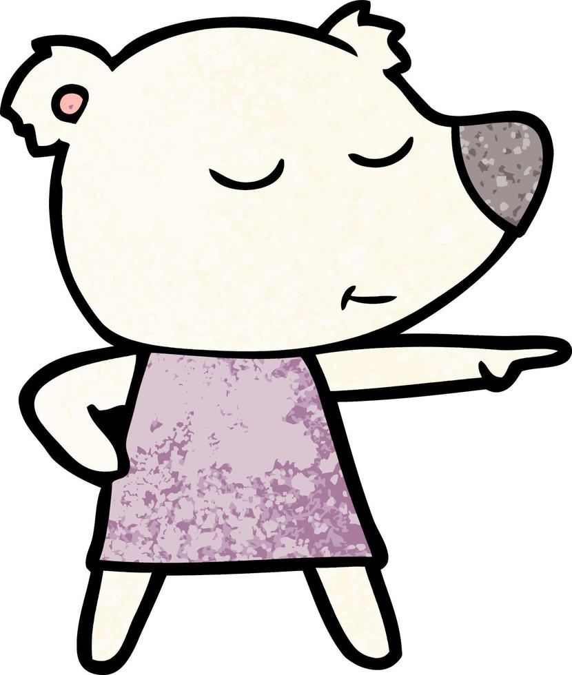 Vector polar bear character in cartoon style