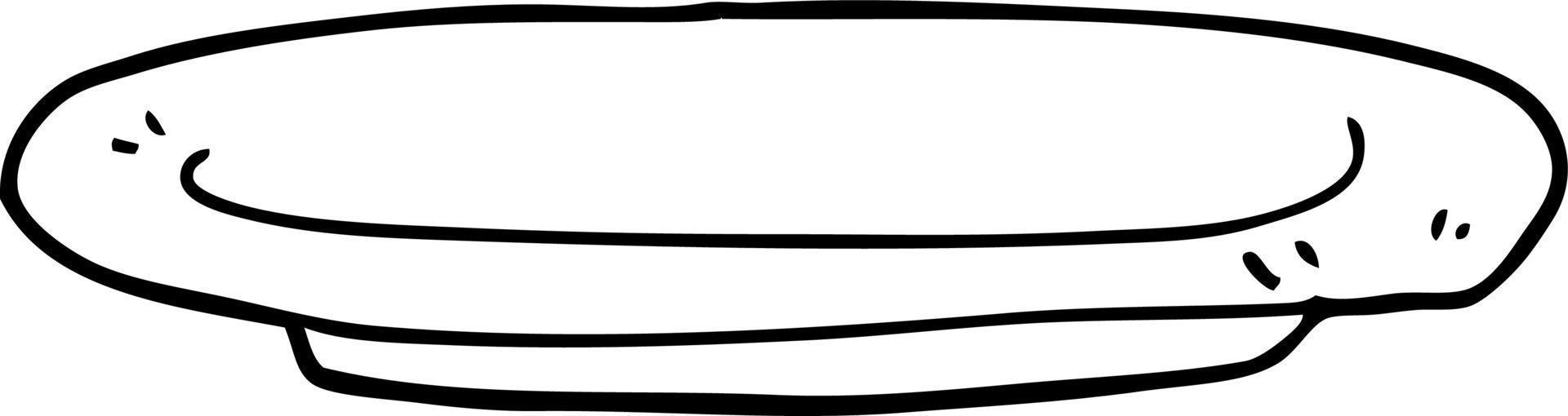 line drawing cartoon plate vector