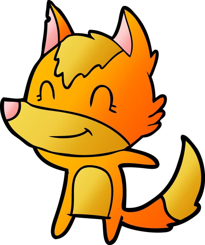Vector fox character in cartoon style
