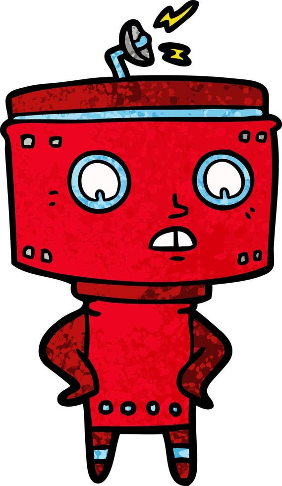 Vector robot character in cartoon style