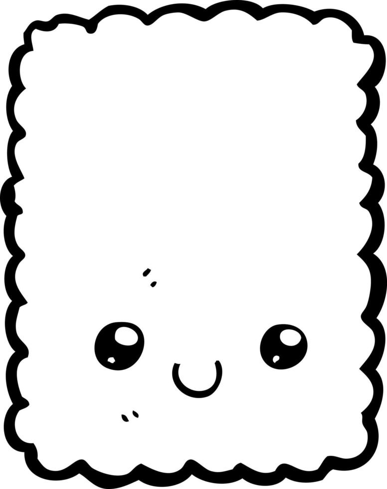 line drawing cartoon biscuit vector