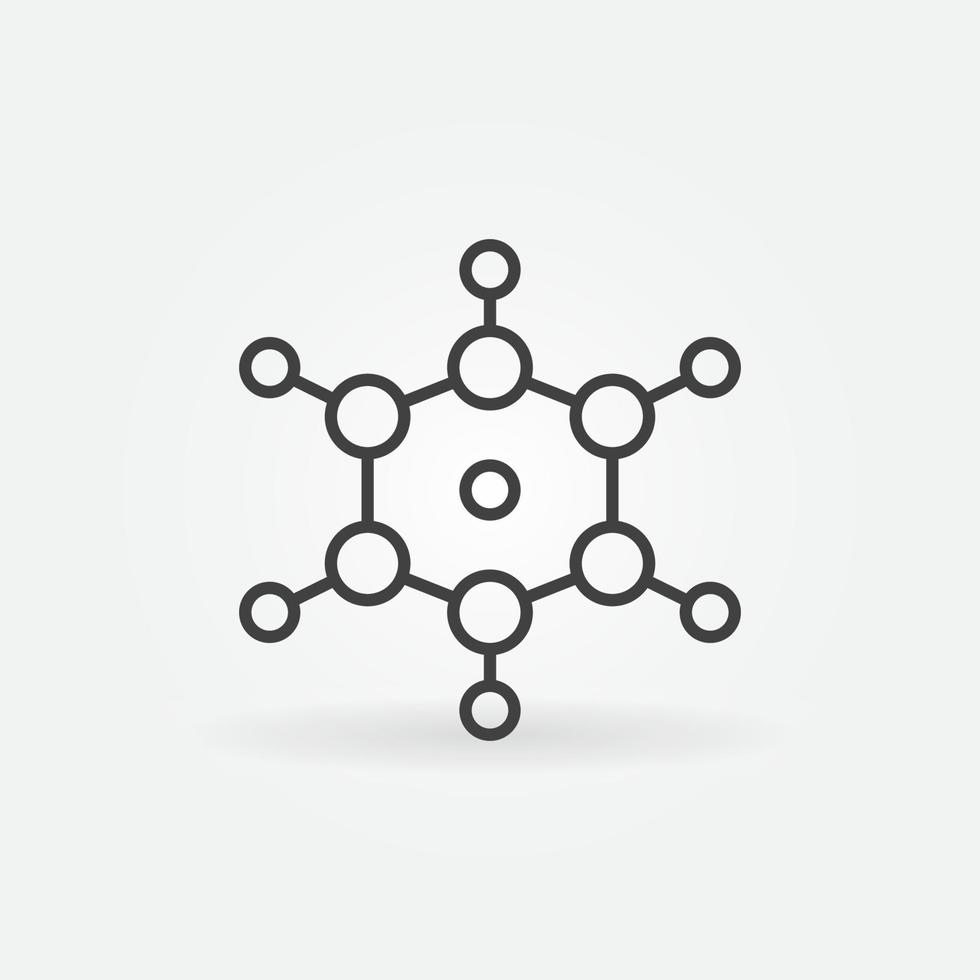 Molecule vector concept Chemistry icon in thin line style