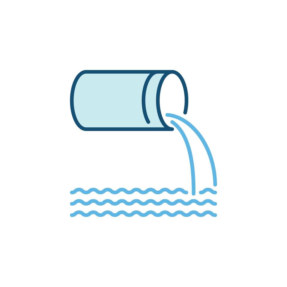 Sewage Pollution vector Waste Water concept modern icon