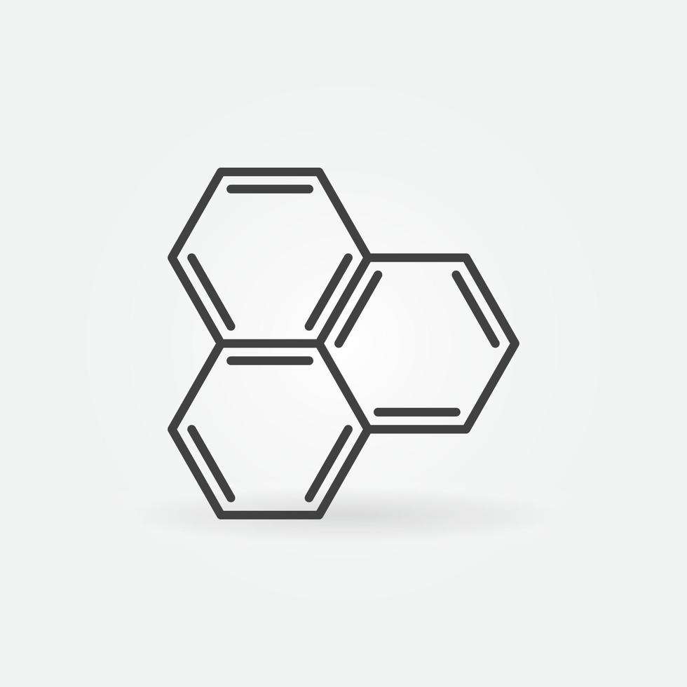 Chemistry Hexagon nano Molecule vector concept icon