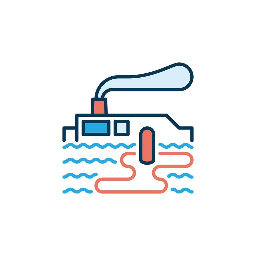 Factory near River vector Pollution concept modern icon