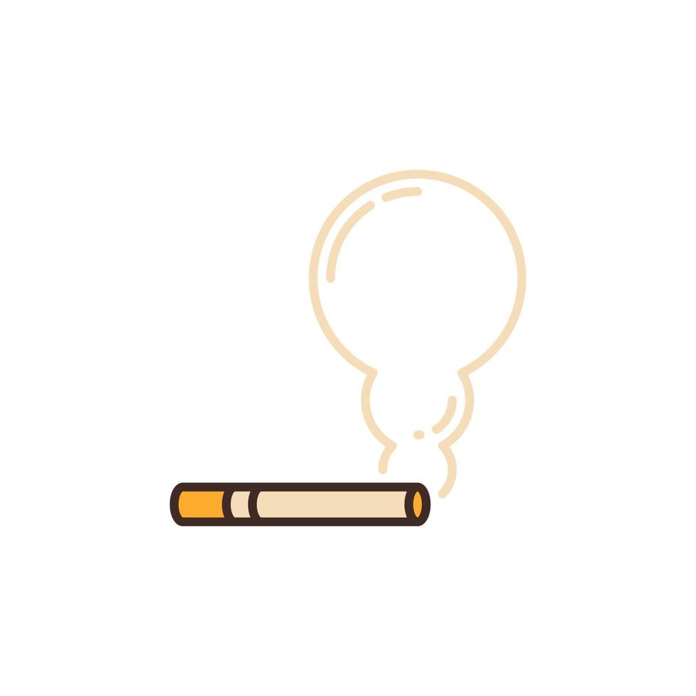 Cigarette vector colored icon. Smoking concept symbol