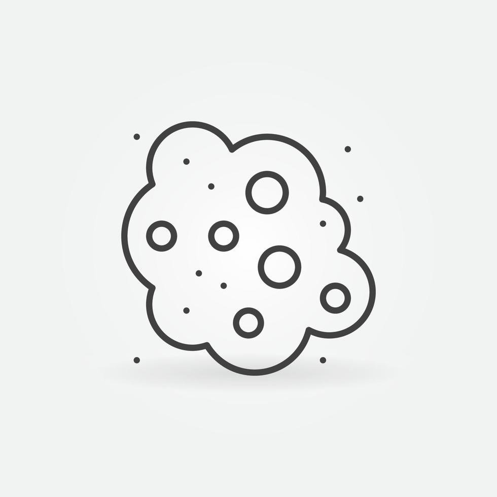 Dust Cloud in Air vector concept icon in outline style