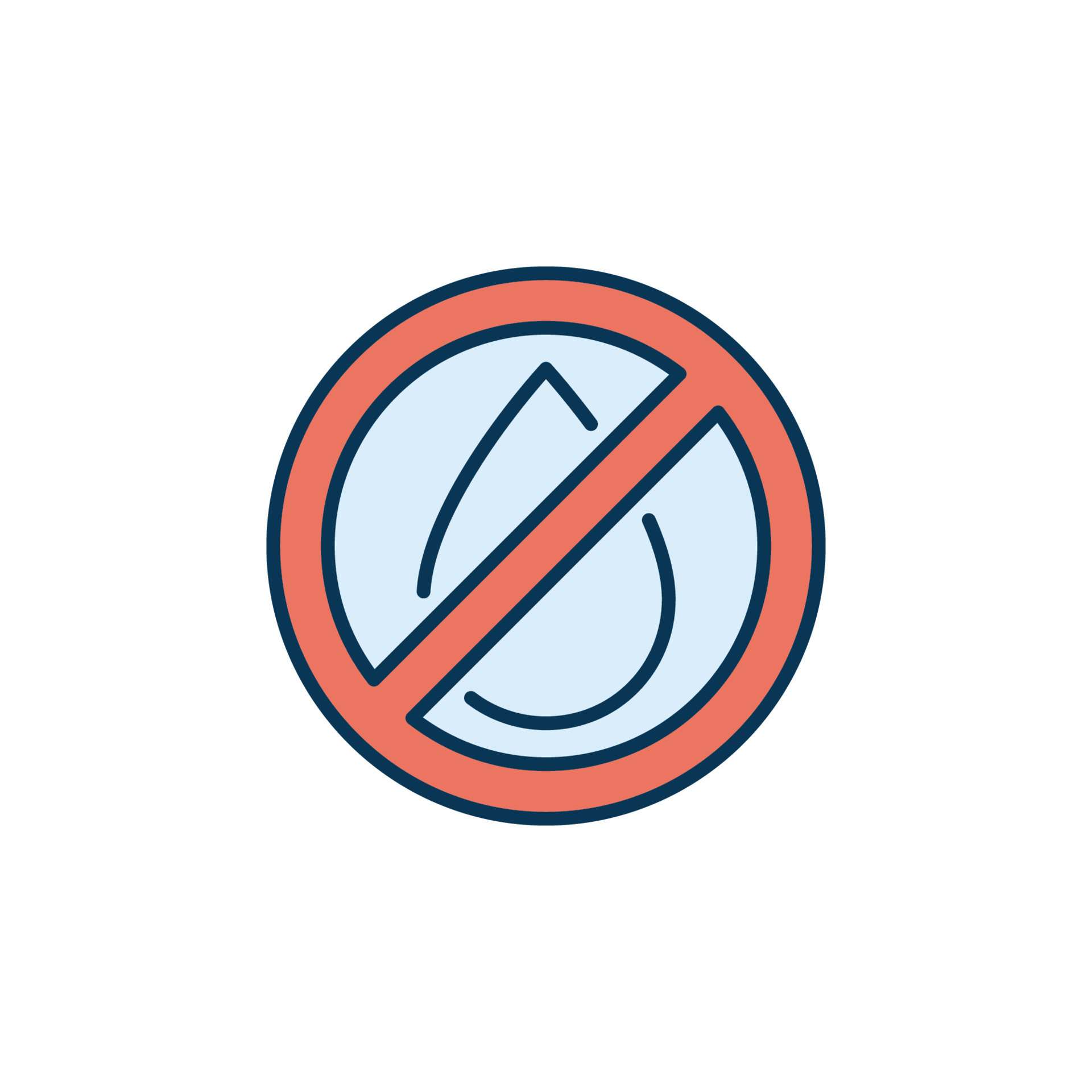 Water Ban modern icon Vector Water Drop Forbidden sign 12734587