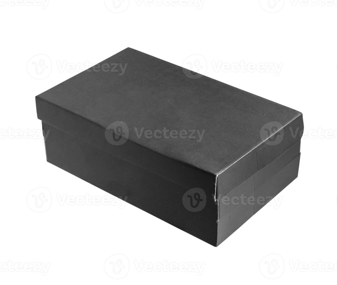 Mockup black box isolated on white background photo
