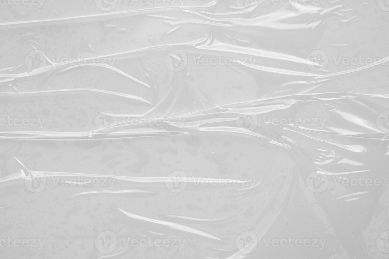 White plastic film wrap texture background photo