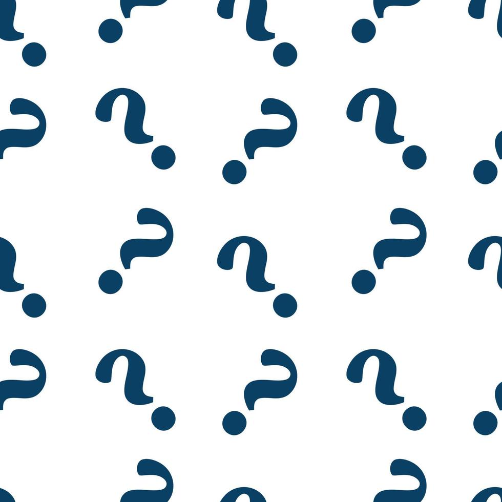 Question mark seamless pattern vector